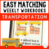 Easy Matching Weekly Workbooks - Transportation Edition