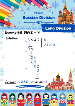 Preview of Easy Math - Divide the numbers (Russain style)