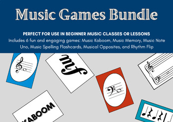 Preview of Easy Music Games for Classrooms and Individual or Group Music Lessons