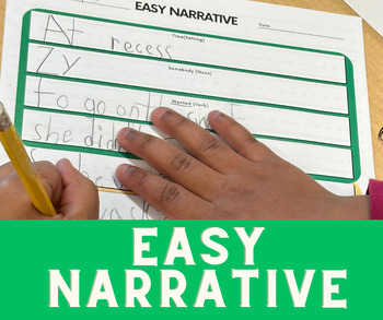 Preview of Easy Narrative:  Personal narrative, Narrative Writing Graphic Organizer