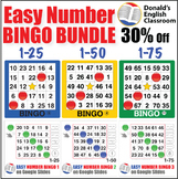 Easy Number Bingo Bundle | ESL ELL Newcomer Game