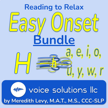 Preview of Easy Onset Bundle: focus on h to vowel - voice & stuttering therapy