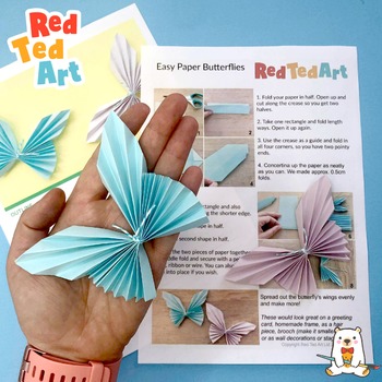 Preview of Easy Paper Butterfly - Simple STEAM Project, Lesson Plan & Worksheet