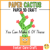Easy Paper Cactus Man With Flowers 3D Paper Craft | Foster