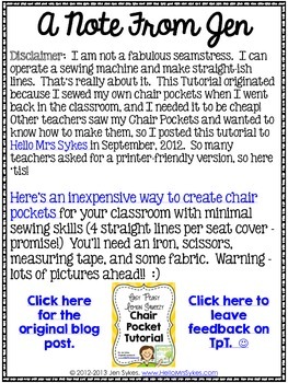 Chair Pocket Tutorial Free Pattern For Sewing By Hello Mrs Sykes