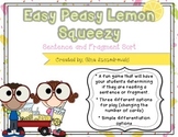 Easy Peasy Lemon Squeezy Sentence and Fragment Sort