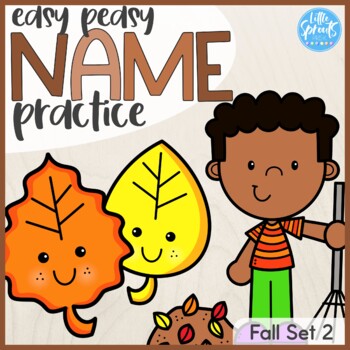 Preview of Easy Peasy Name Practice ● FALL SET 2 ● PreK, Preschool, Kinder