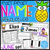 Easy Peasy Name Practice - June Set - PreK, Kindergarten, 