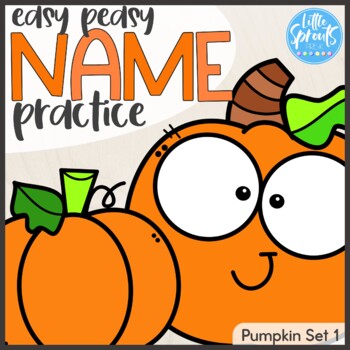 Preview of Easy Peasy Name Practice ● PUMPKIN SET 1