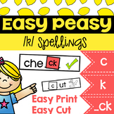 Easy Peasy Spellings of /k/ (c, k, ck spellings) Phonics center