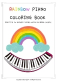 Easy Piano Score and Coloring Sheet for Beginners (20 Nurs