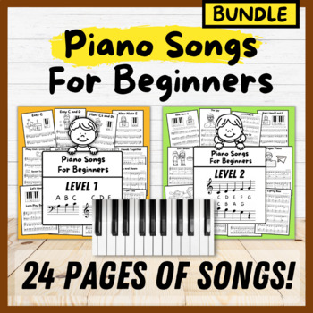 Preview of Easy Piano Course - Songs for Beginners Sheet Music book BUNDLE