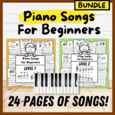 Easy Piano Course - Songs for Beginners Sheet Music book BUNDLE