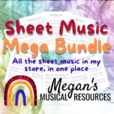 Easy Piano Sheet Music Bundle | 49 Songs for Beginners |  