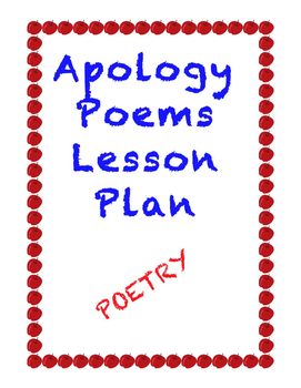 Easy Poetry Lesson: The Apology Poem by Mark Aaron | TpT