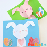 Easy Pop Up Easter Card Craft - Easter Bunny Card - Simple