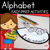 Easy Prep Alphabet Letter Activities for Kindergarten