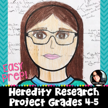 Preview of Easy Prep Heredity Research Project for Big Kids Grades 4-5 Traits