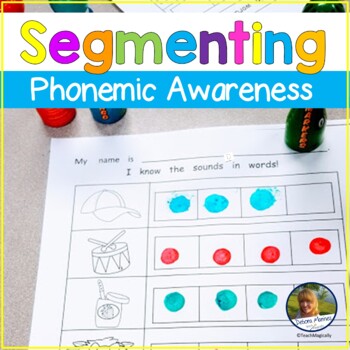 Preview of Phonemic Awareness Blending and Segmenting No Prep Phonics cvc Words Worksheets