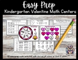 Easy Prep Valentine's Math Centers for Kindergarten