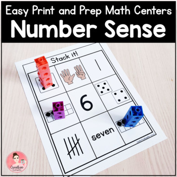 Preview of Number Sense Math Centers | Easy Print and Prep Kindergarten Activities
