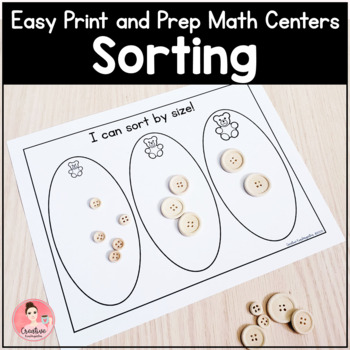 Sorting Math Centers | Easy Print And Prep Kindergarten Activities