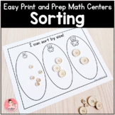Sorting Math Centers | Easy Print and Prep Kindergarten Ac