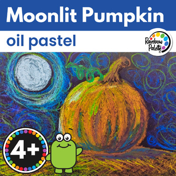 Oil Pastel Resistant Pumpkin Art Project - StartsAtEight