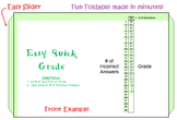 Easy Quick Grader Foldable | Teacher & Student Scoring Aid