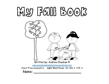 Easy Reader Printable Book My Fall Book by GBK by green bean
