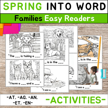 Preview of Easy Readers Exploring Word Families in Spring - Activities