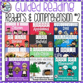 Preview of Guided Reading Fall Activities Printable Readers