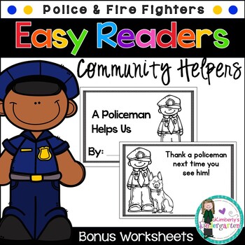 Preview of Easy/Emergent Readers! Community Helpers: Police and Firefighter. Guided Reading