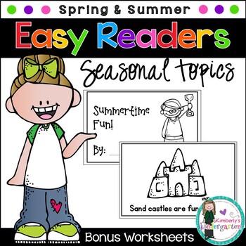 Preview of Easy Readers! Spring and Summer Theme. Guided Reading. Pre-K & Kindergarten