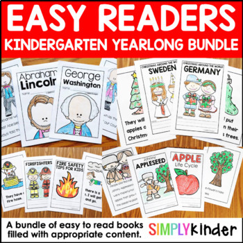 Preview of Nonfiction Reading Comprehension Books & Writing Activities for Kindergarten