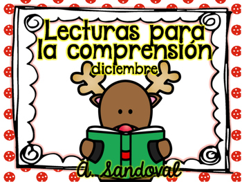 Preview of Easy Reading Comprehension DECEMBER  in Spanish comprensión