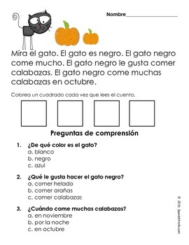 Free Easy Reading Prehension Passages In Spanish Fall