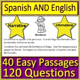 Dual Language Spanish AND English Easy Reading Comprehensi