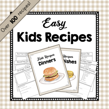 Preview of Recipe Book For Kids | Hands On Cooking Activities | How To Recipe Template