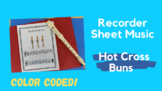 Easy Recorder Sheet Music - Hot Cross Buns
