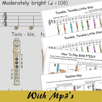 recorder notes for twinkle twinkle little star