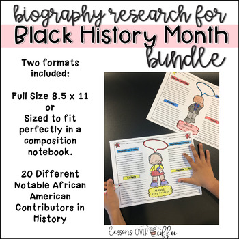 Preview of Influential Contributors in Black History Research Bundle