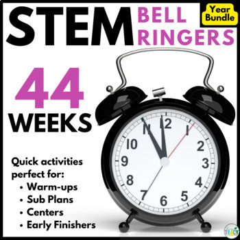 Preview of EASY STEM ACTIVITIES for STEM Bell Ringers - Sub Plans - Centers & Warm-ups