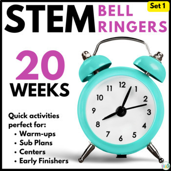 Preview of EASY STEM ACTIVITY Bellringers for STEM Centers - Sub Plans & Early Finishers