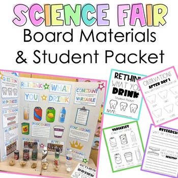 Preview of Easy Science Fair Project: Rethink What you Drink Board Materials & Student Pack