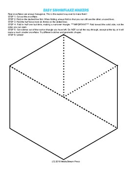 Easy Snowflake Makers Geometry Decorations Seasonal Origami Activity