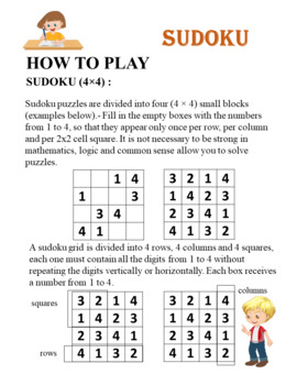 Sudoku Puzzles - Easy to Medium - 4x4 Grid by Expanding Minds Learning