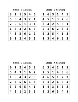 Printable Sudoku for Kids - 6x6 Grid - Sheet 1