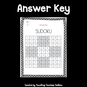 easy sudoku puzzles by traveling teachers toolbox tpt