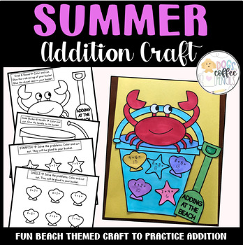 Preview of Easy Fun Summer Math Activity | Printable Addition Craft Grades 1-3